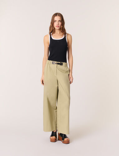 maje : Trousers & Jeans 顏色 卡其色/
