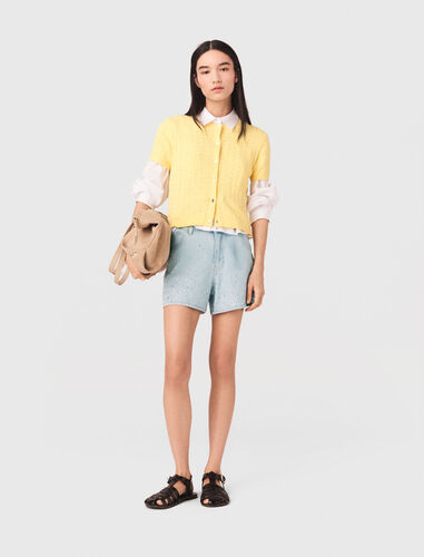 Rhinestone shorts : Skirts & Shorts color Blue Sky