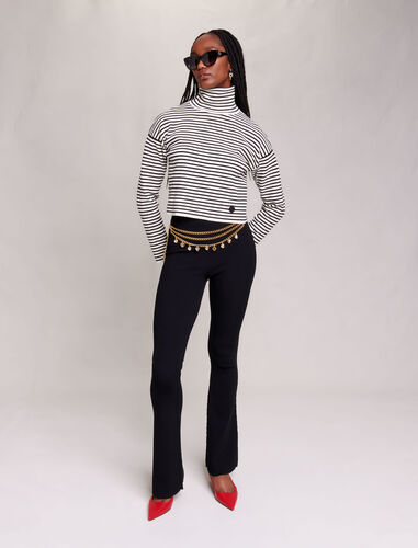 maje : Trousers & Jeans 顏色 黑色/BLACK