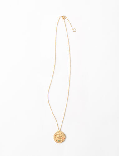 Cancer zodiac sign necklace : Jewelry color Gold