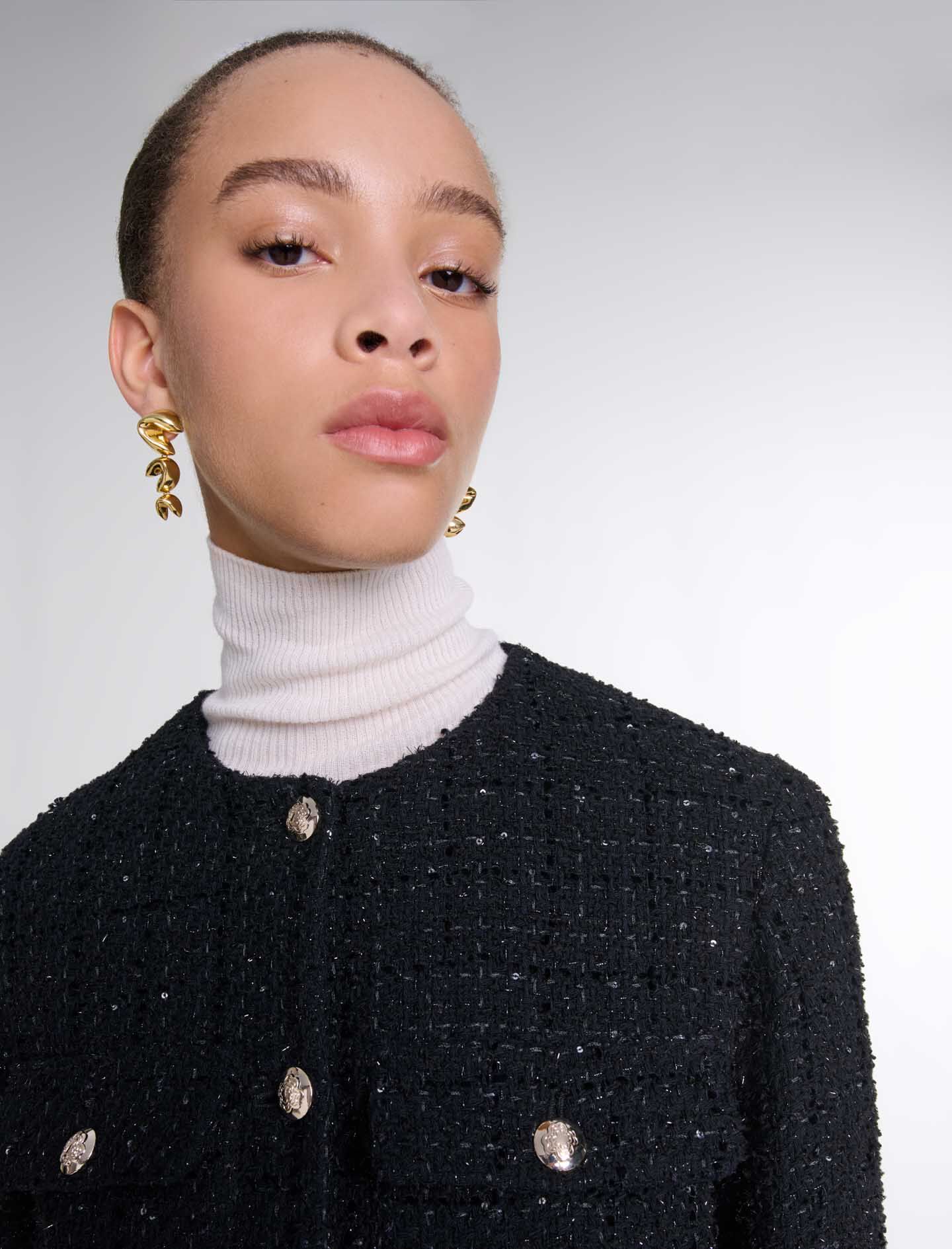 124VENABLISA Sequinned tweed jacket Blazers Jackets Maje