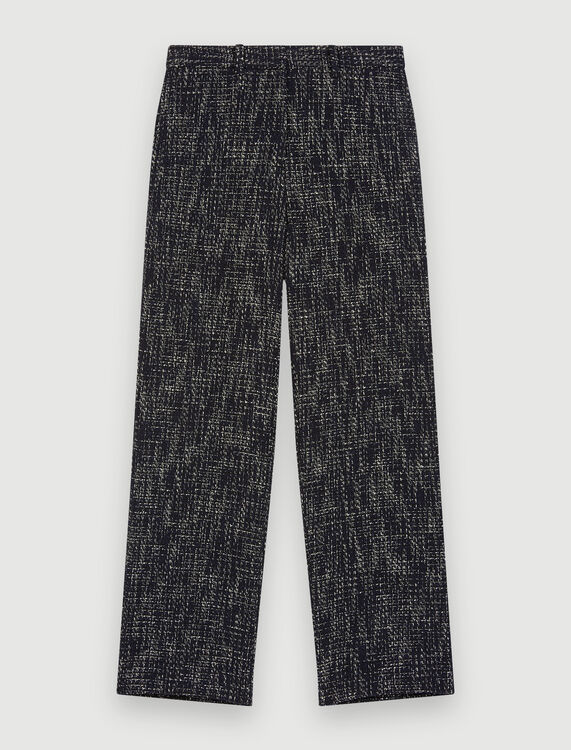 Wide-leg tweed-style trousers - Trousers & Jeans - MAJE