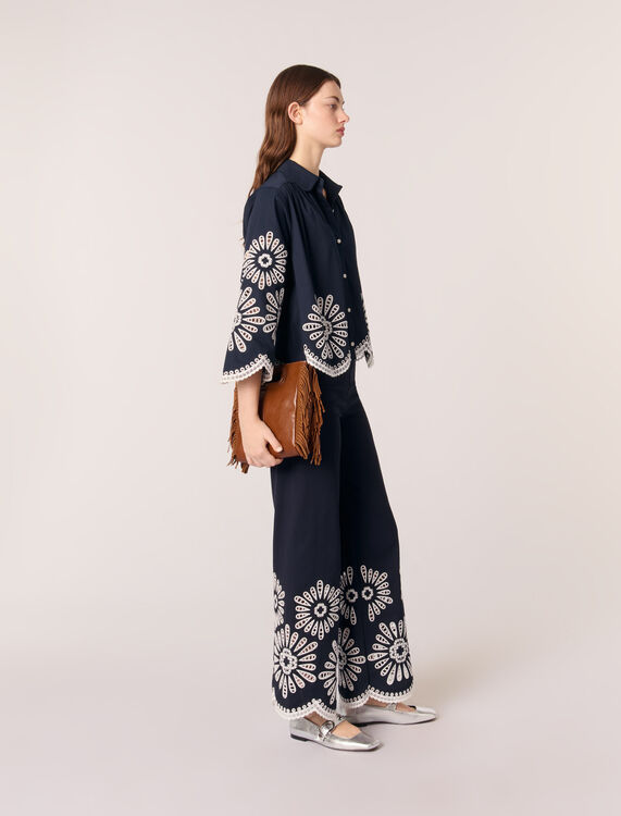 maje : Shirts 顏色 深蓝色/NAVY