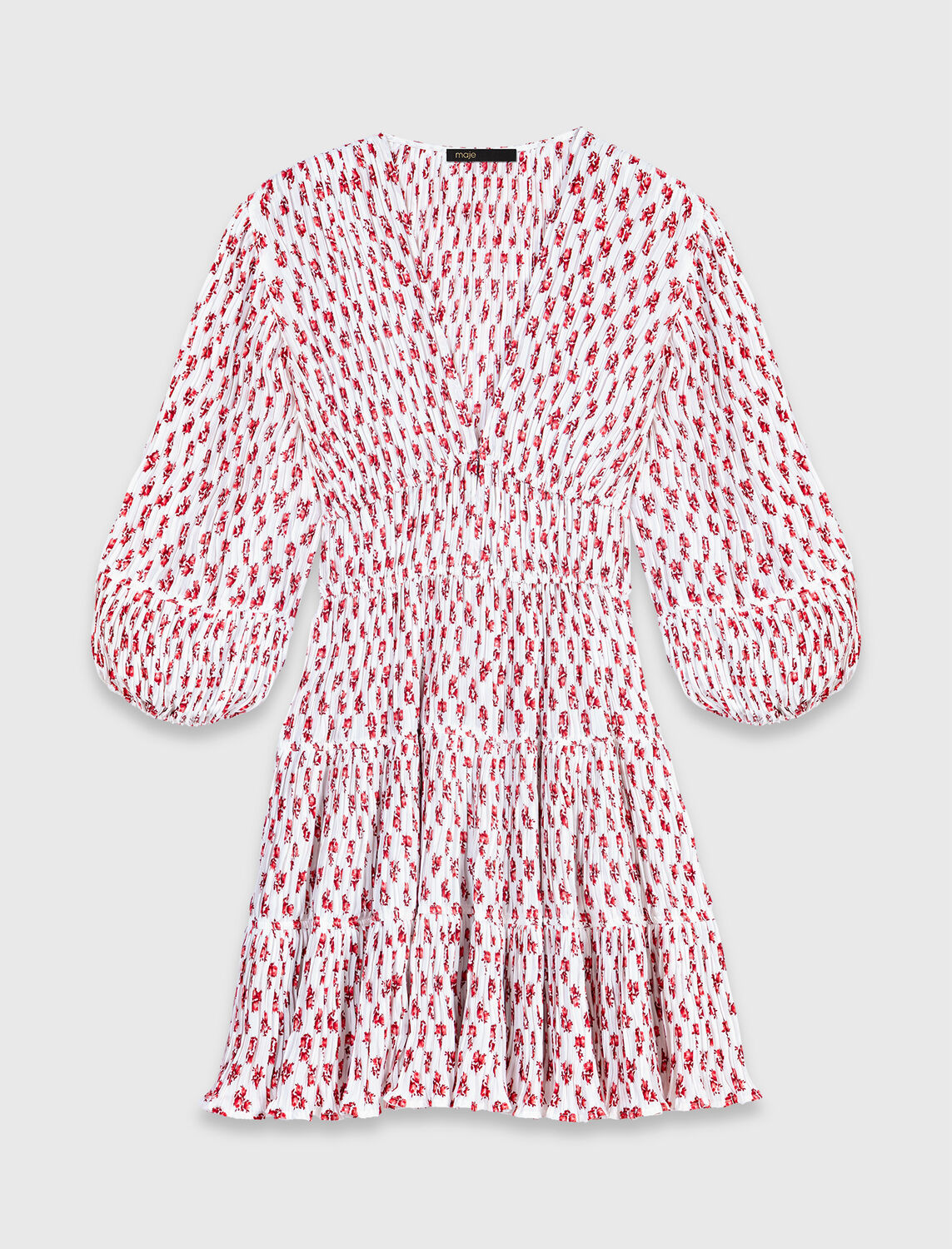 Patterned pleated dress - Dresses - MAJE
