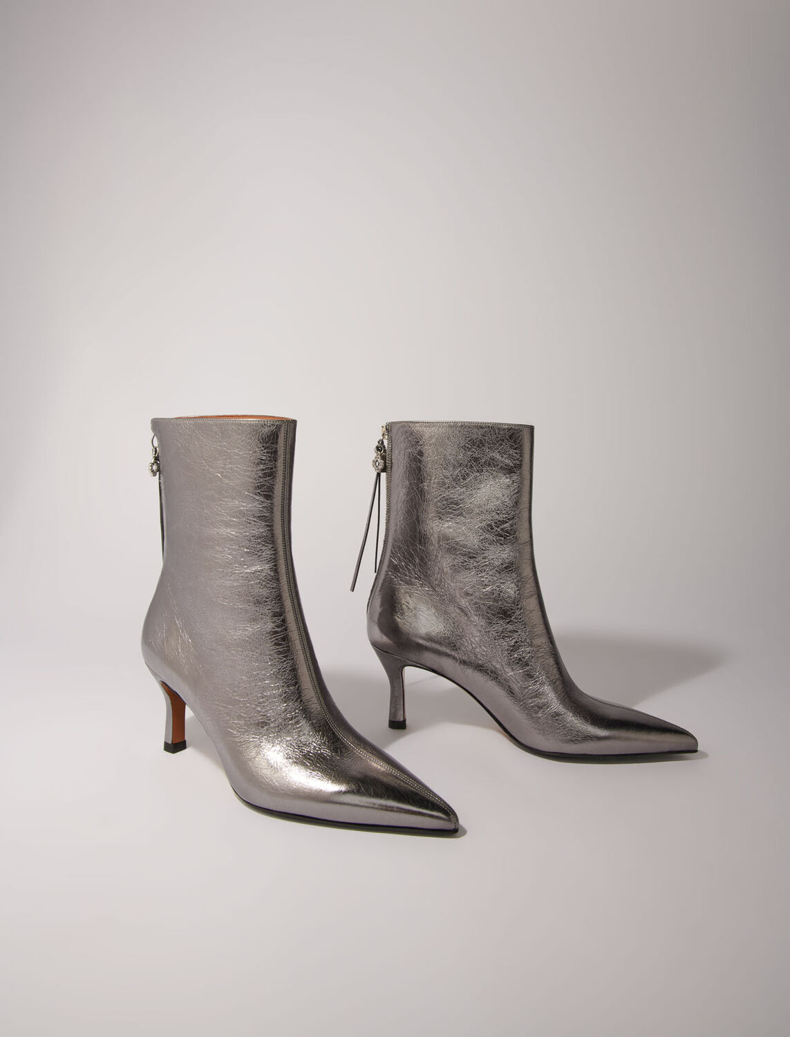 Metallic pointed-toe boots - Fall-Winter Collection - MAJE