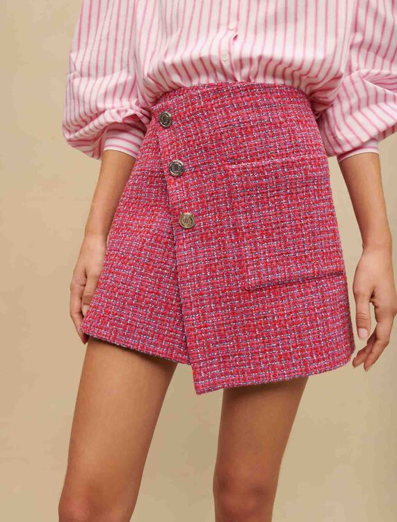 Tweed wrap skirt - Skirts & Shorts - MAJE