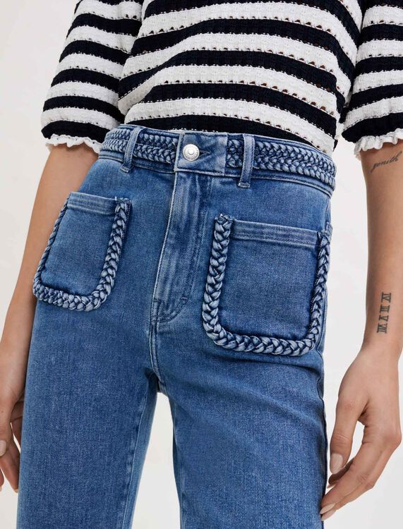 Jeans with braided detailing - Trousers & Jeans - MAJE