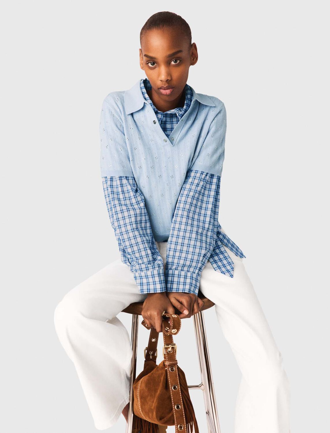 maje : Sweaters & Cardigans 顏色 天蓝色/BLUE SKY