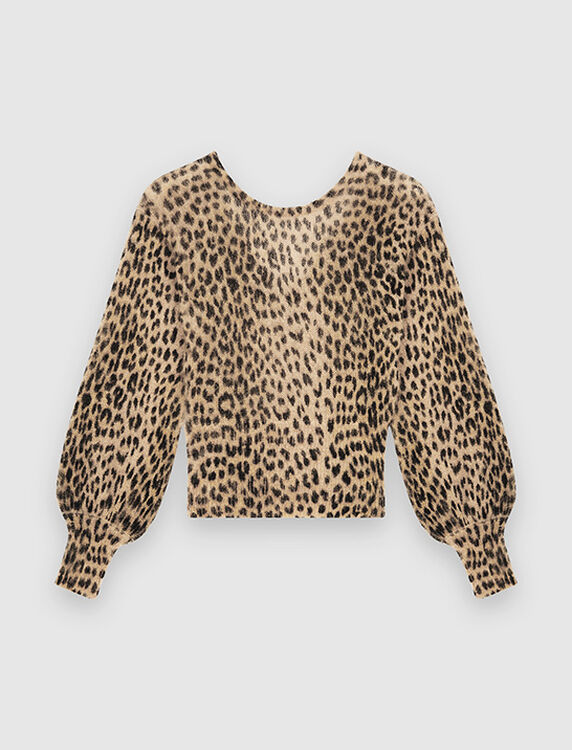 Mohair animal print sweater - Cardigans & Sweaters - MAJE