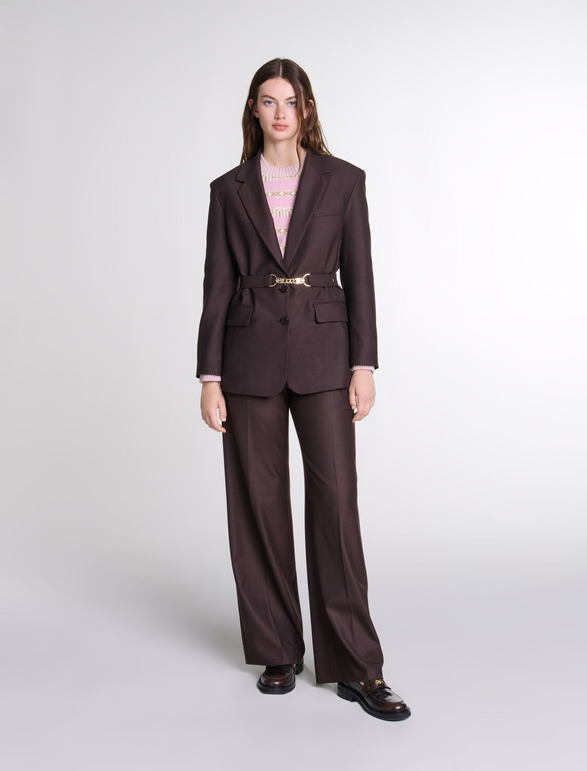 Belted suit jacket - Blazers & Jackets - MAJE