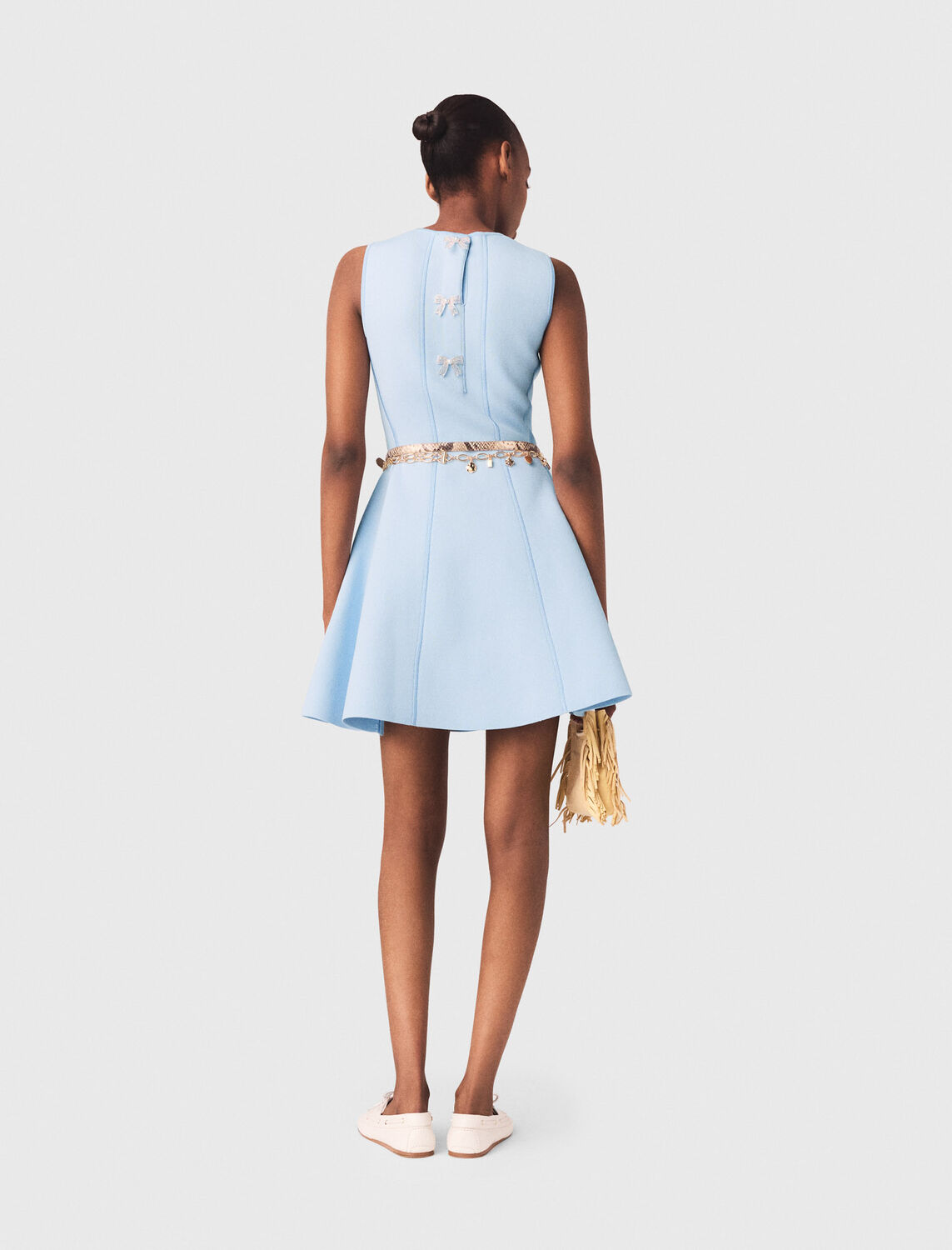 Skater dress with jewelled bows - Dresses - MAJE