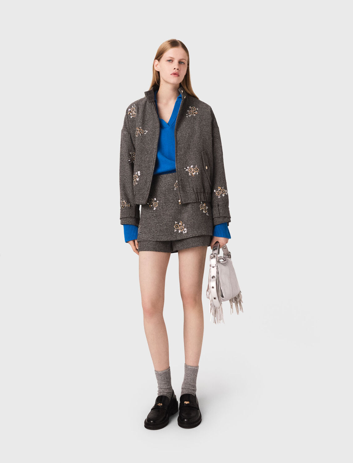 Floral embroidered shorts - Skirts & Shorts - MAJE