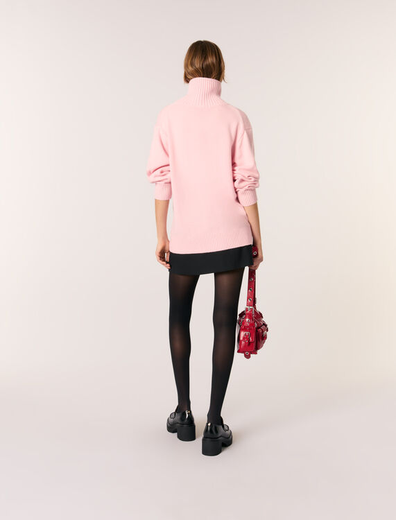 Wool and cashmere roll-neck jumper - Sweaters & Cardigans - MAJE