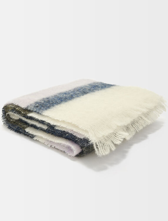 Checked wool and alpaca scarf - Other Accessories - MAJE