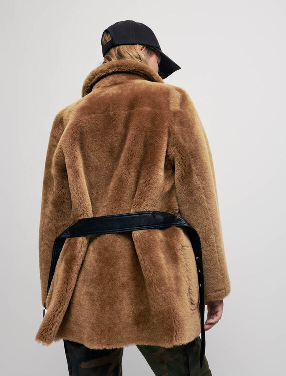 Reversible shearling coat - Coats & Jackets - MAJE