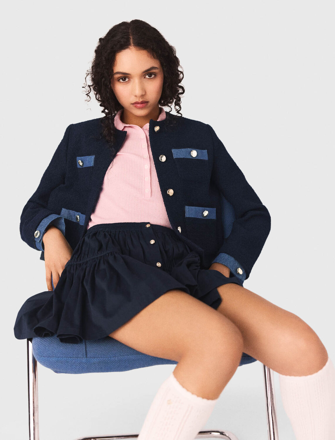 maje : readytowear-blazers 顏色 深蓝色/NAVY