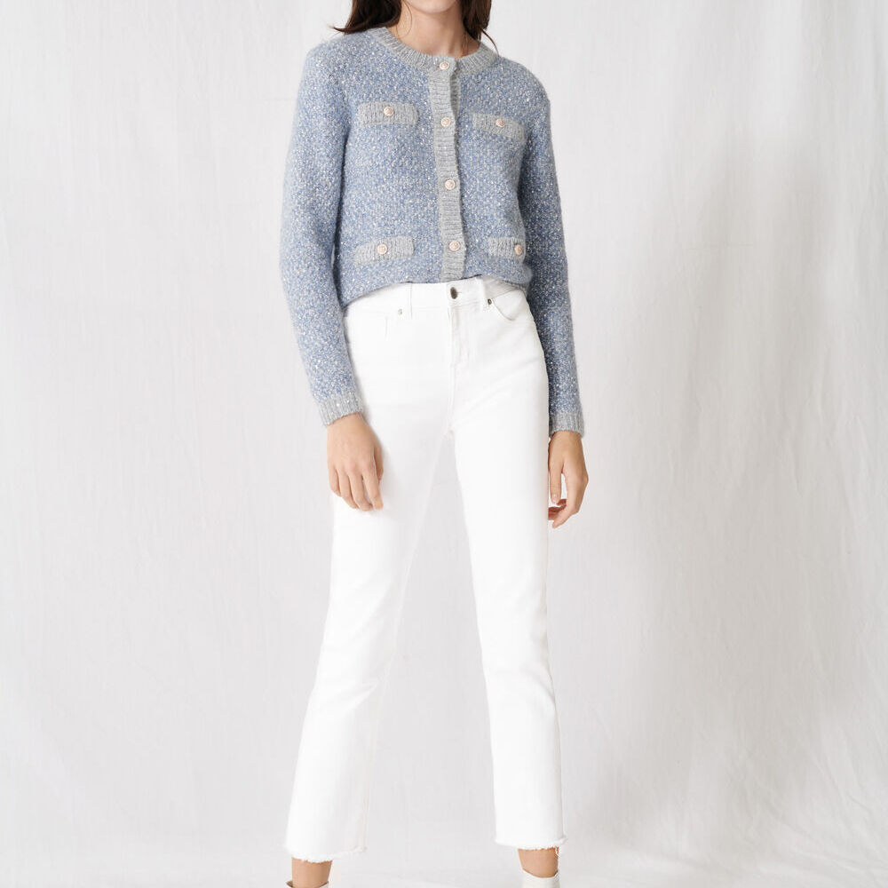 white straight cut jeans