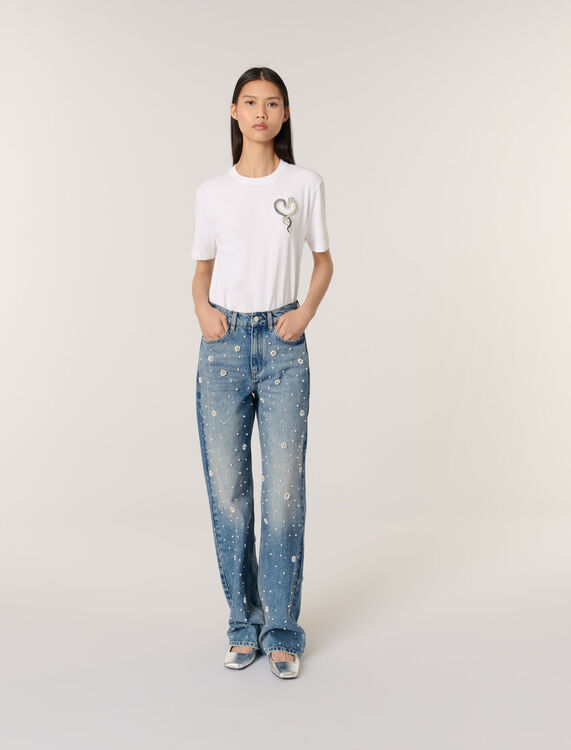 Maje : T-Shirts 顏色 白色/黑色/WHITE / BLACK