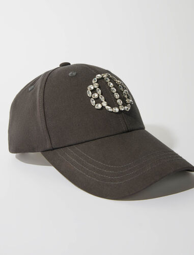 Clover rhinestone cap : Other accessories color Black