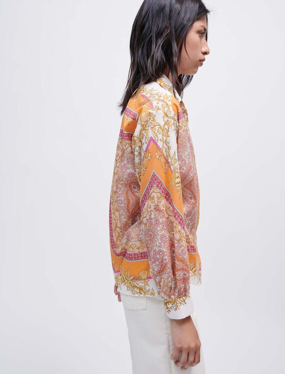 Scarf print voile shirt - View All - MAJE