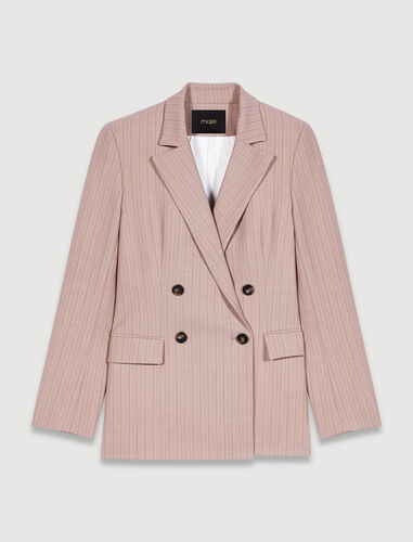 Striped suit jacket : Blazers & Jackets color Beige
