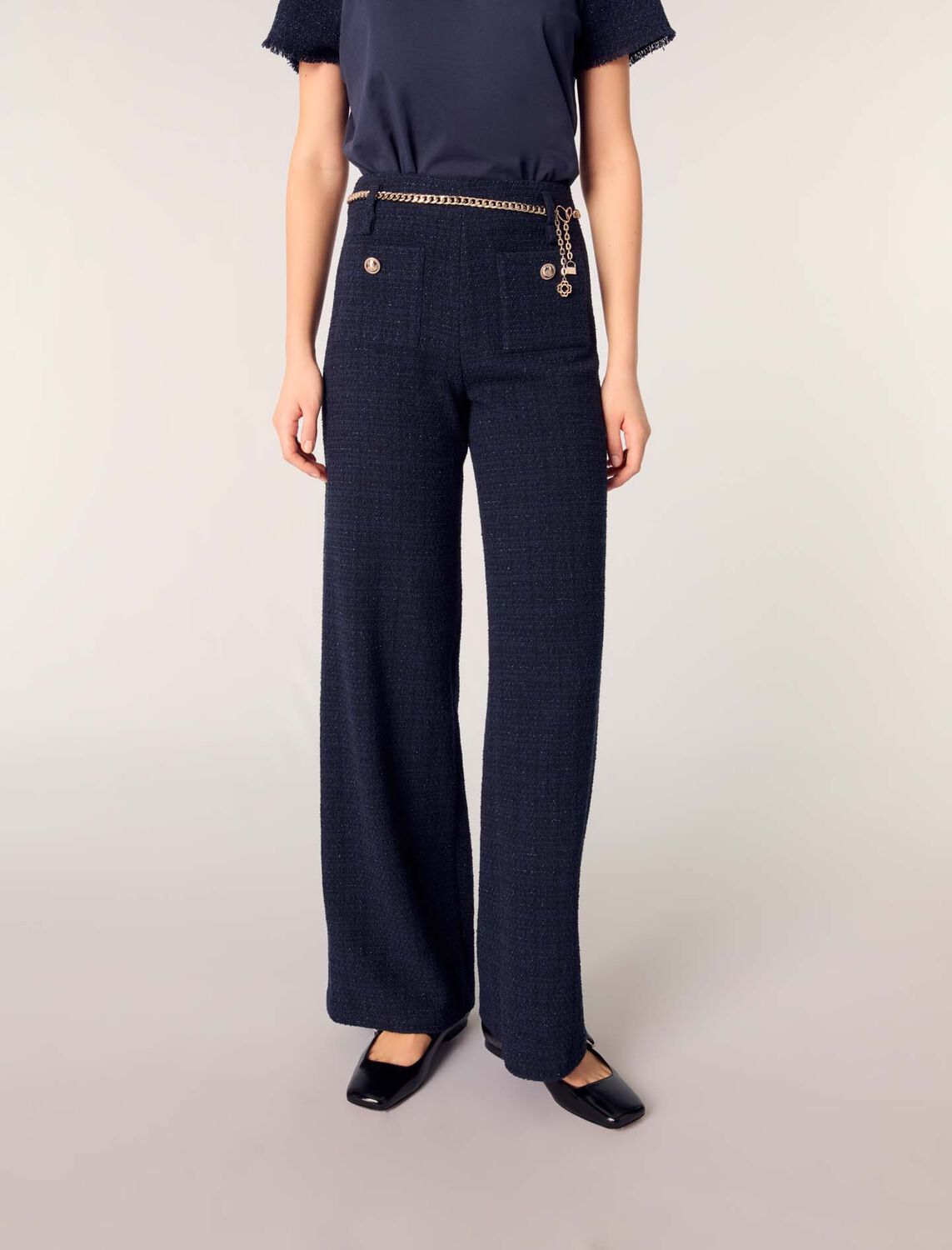 Maje : Trousers & Jeans 顏色 深蓝色/NAVY