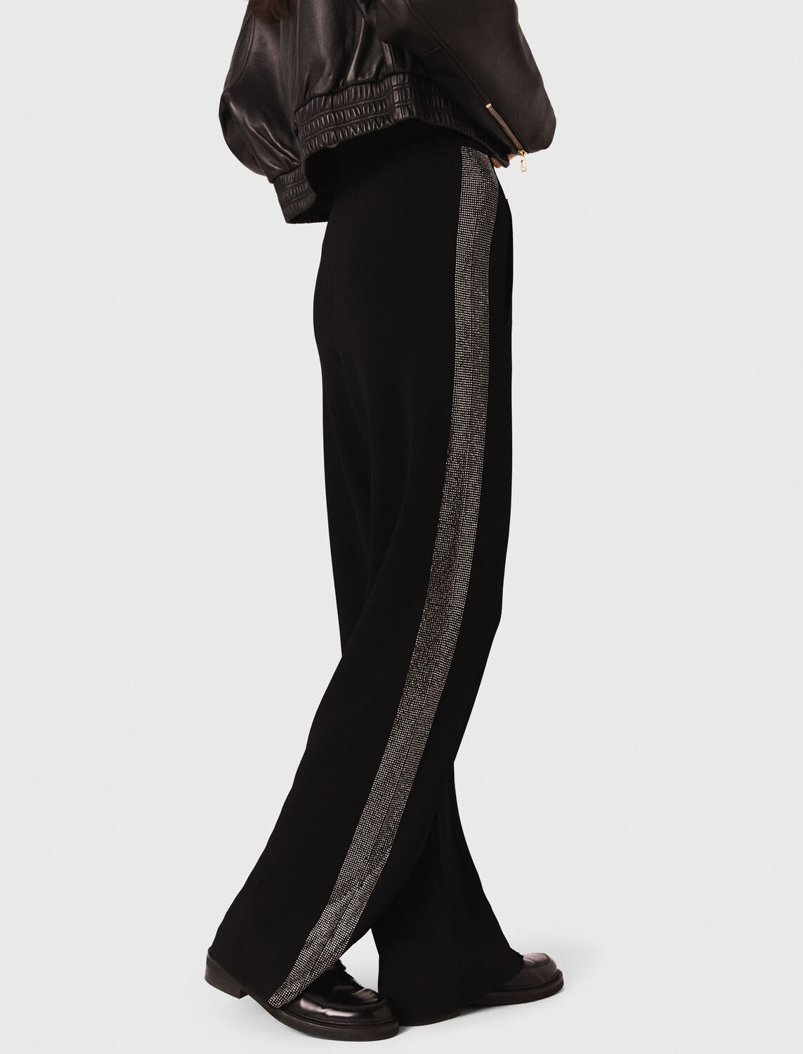 maje : Trousers & Jeans 顏色 黑色/BLACK