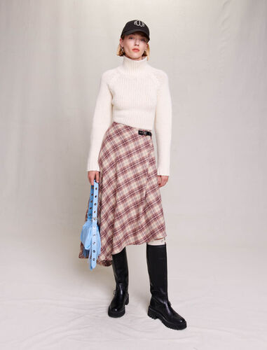 Asymmetrical skirt : Skirts & Shorts color Beige