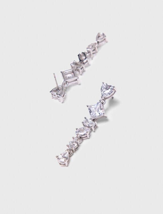 Rhinestone heart earrings -  - MAJE