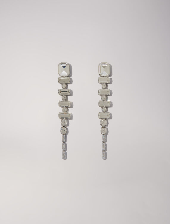 Cascade diamanté earrings : Other Accessories color Silver