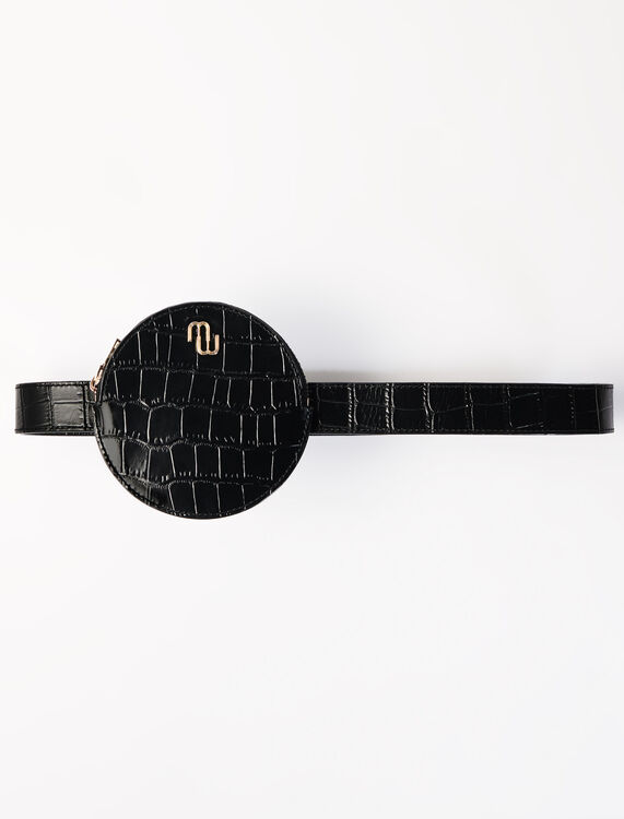 Embossed leather purse belt - Other Accessories - MAJE
