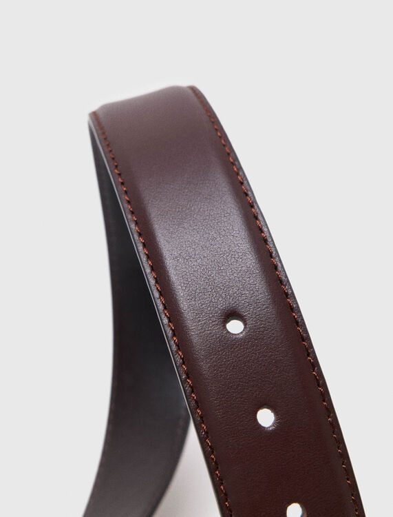 Smooth leather belt - Belts - MAJE