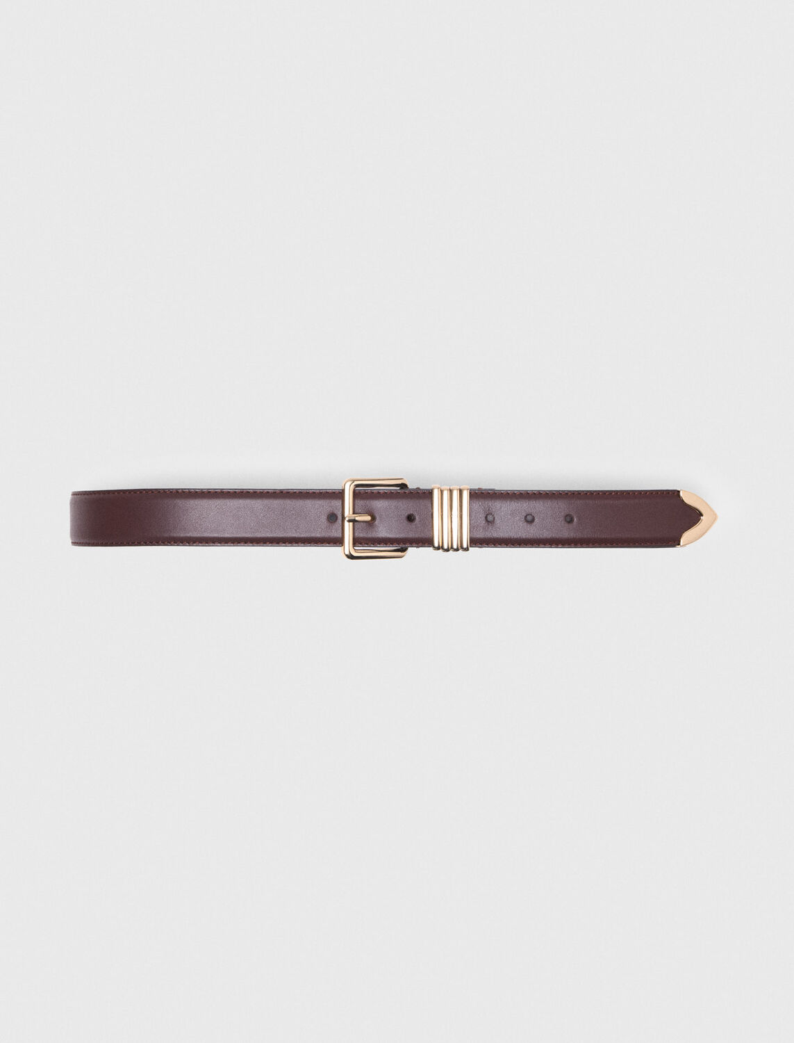 Smooth leather belt - Belts - MAJE