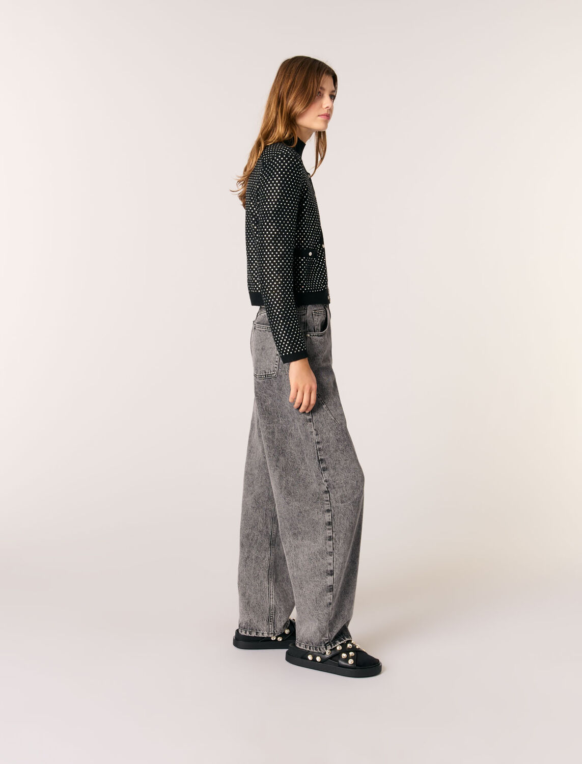 Rhinestone cardigan - Sweaters & Cardigans - MAJE