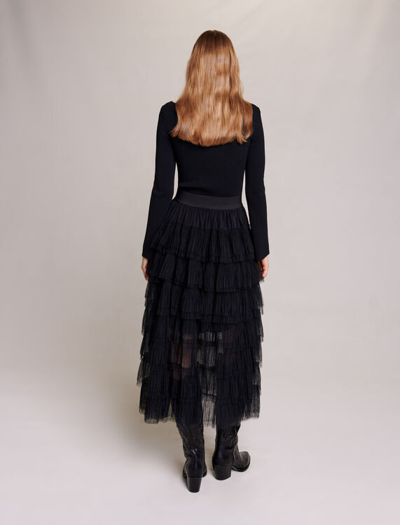 TULLE MIDI SKIRT - Skirts & Shorts - MAJE