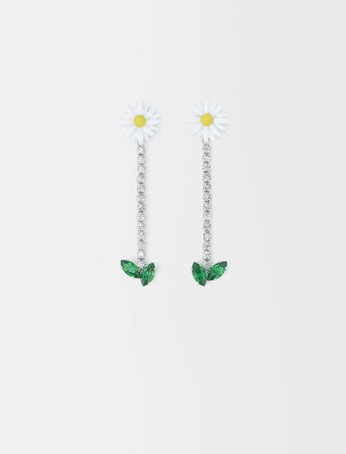 Daisy earrings : Jewelry color Silvery