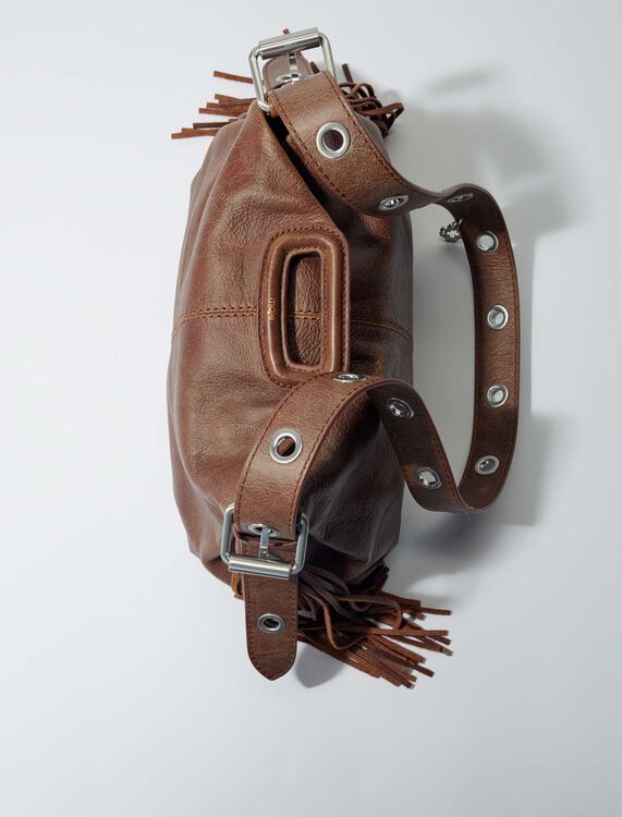 Miss M bag in vintage leather - M Bag - MAJE