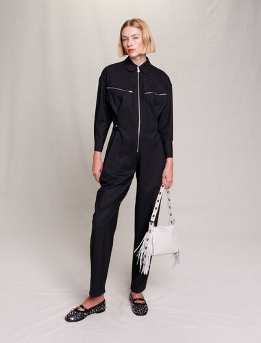 Wide-leg jumpsuit : Jumpshort & Jumpsuits color Black