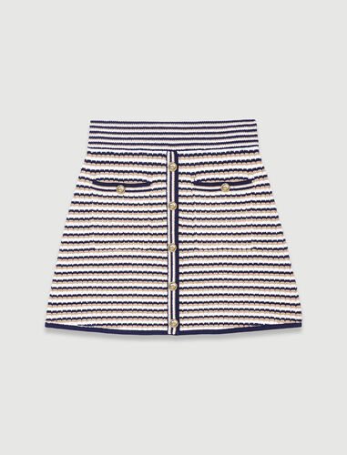 Knit mini skirt : Skirts & Shorts color Navy / Gold