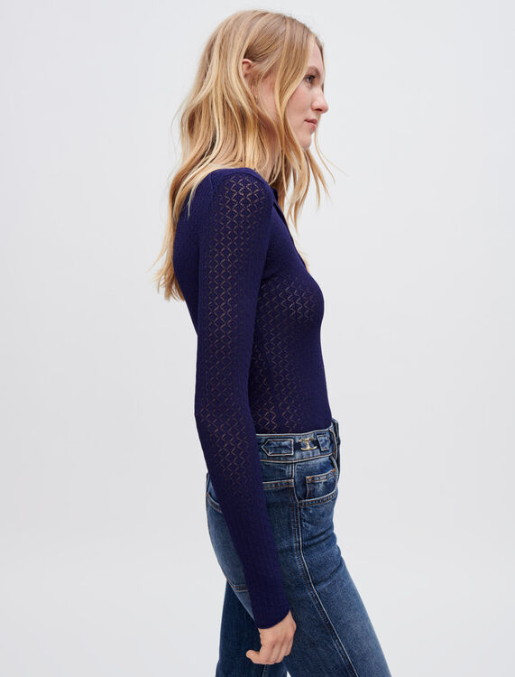 Lace-effect knit bodysuit - View All - MAJE