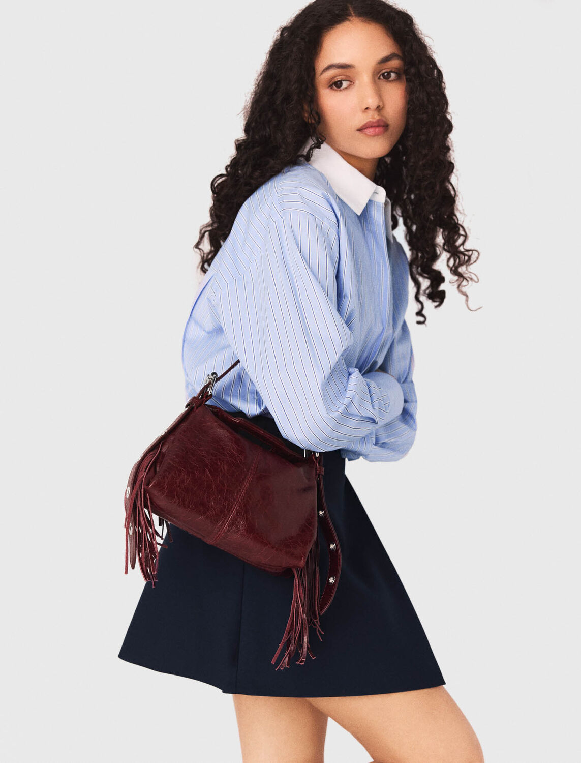 2-in-1 shirt dress : Dresses color Blue Sky