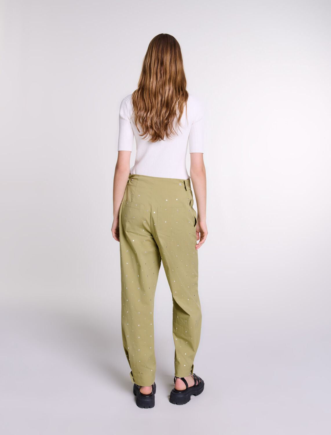 Cotton and silk ribbed top - Fall-Winter Collection - MAJE