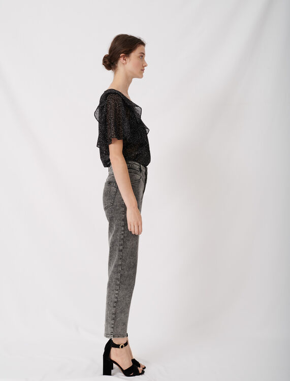 High-rise faded jeans - Trousers & Jeans - MAJE