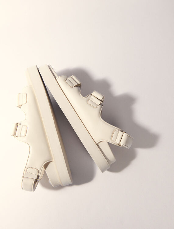 Flat leather sandals - Sling-Back & Sandals - MAJE