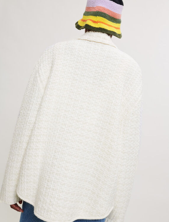 Tweed overshirt - Cardigans & Sweaters - MAJE