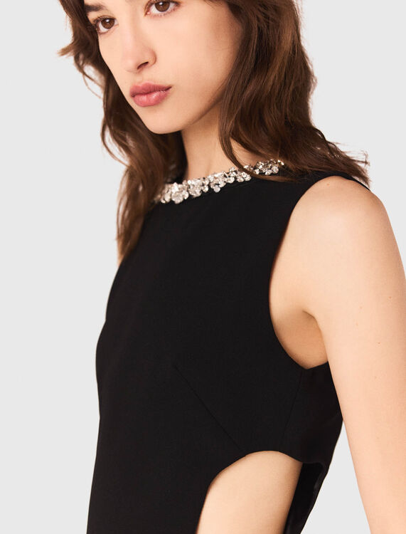 Jewel-collar maxi dress - Dresses - MAJE