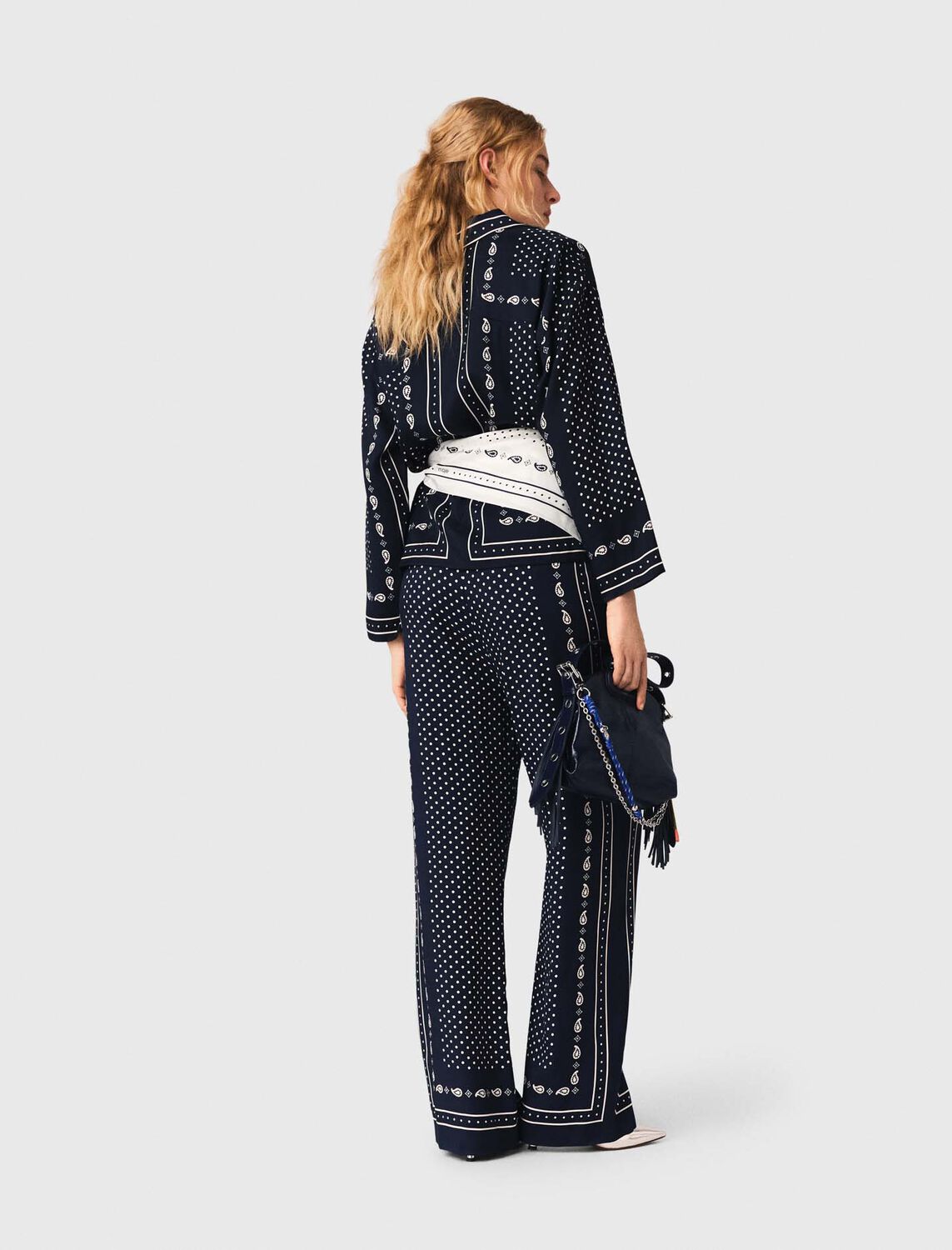 Printed fluid trousers - Trousers & Jeans - MAJE
