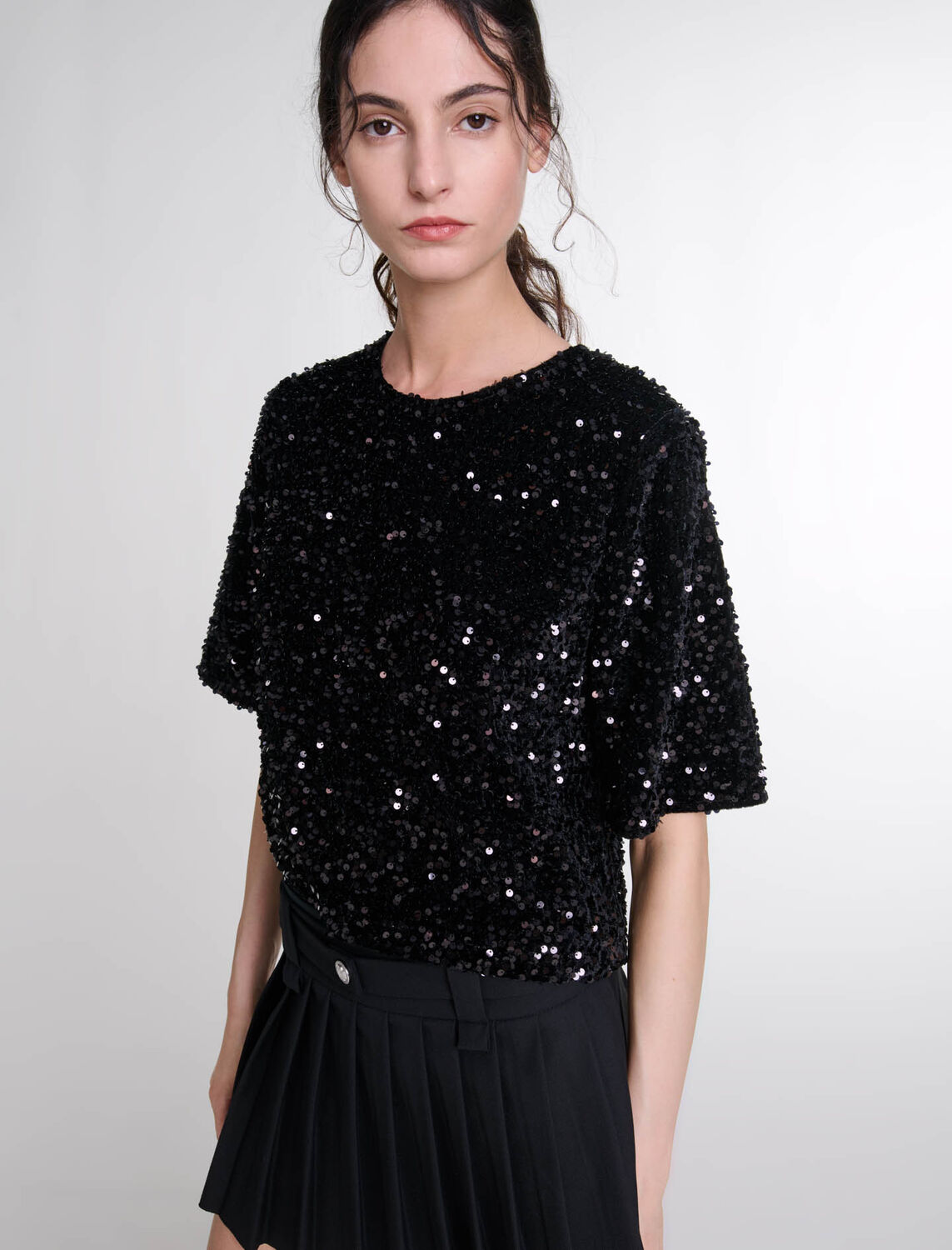 Sequinned velvet top : Fall-Winter Collection color 