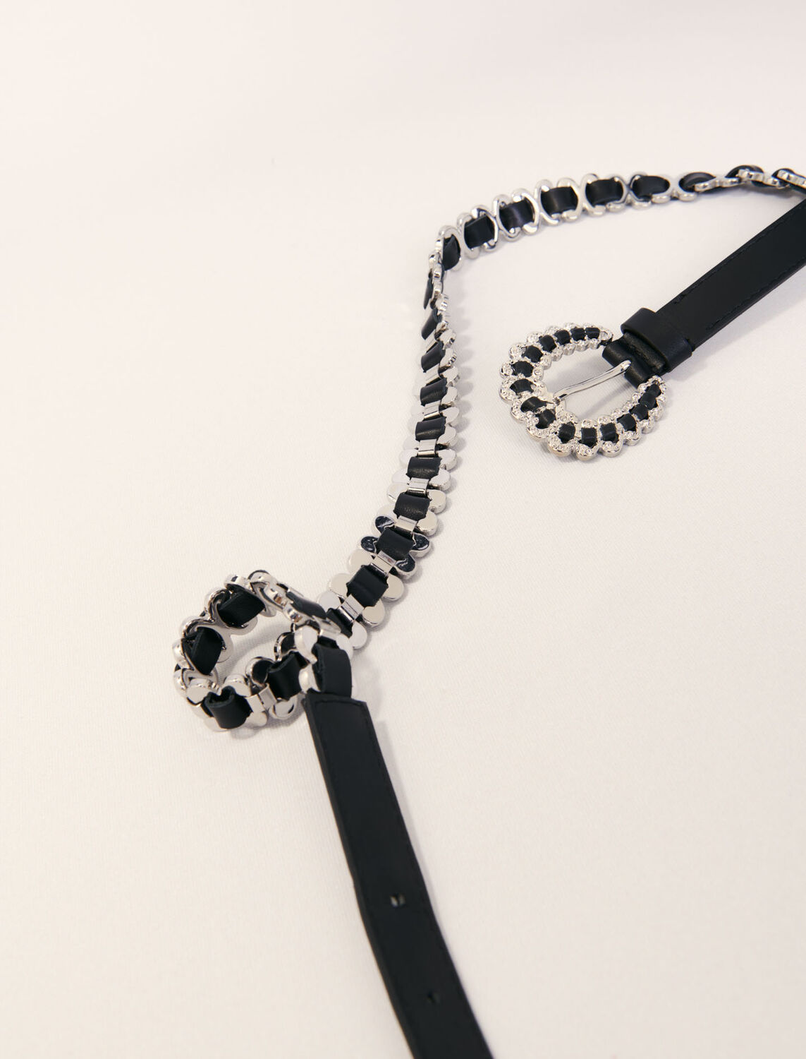 Mixed jewellery buckle chain belt - Belts - MAJE