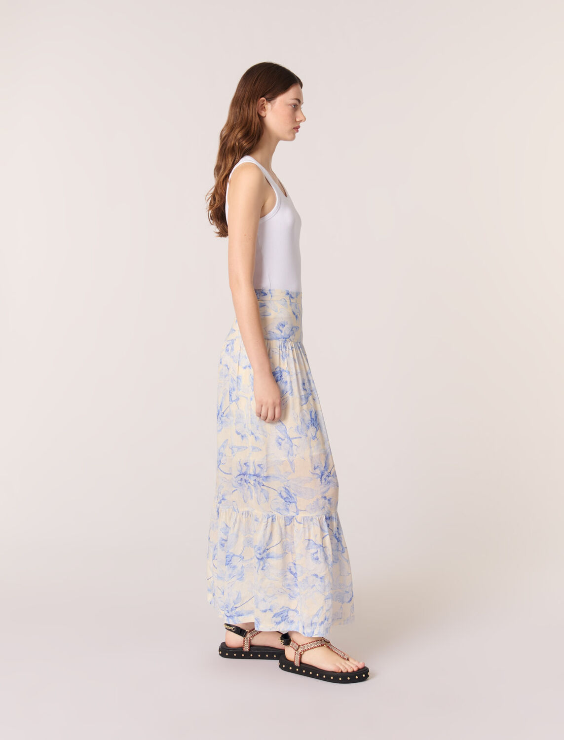 Floral maxi skirt - Skirts & Shorts - MAJE